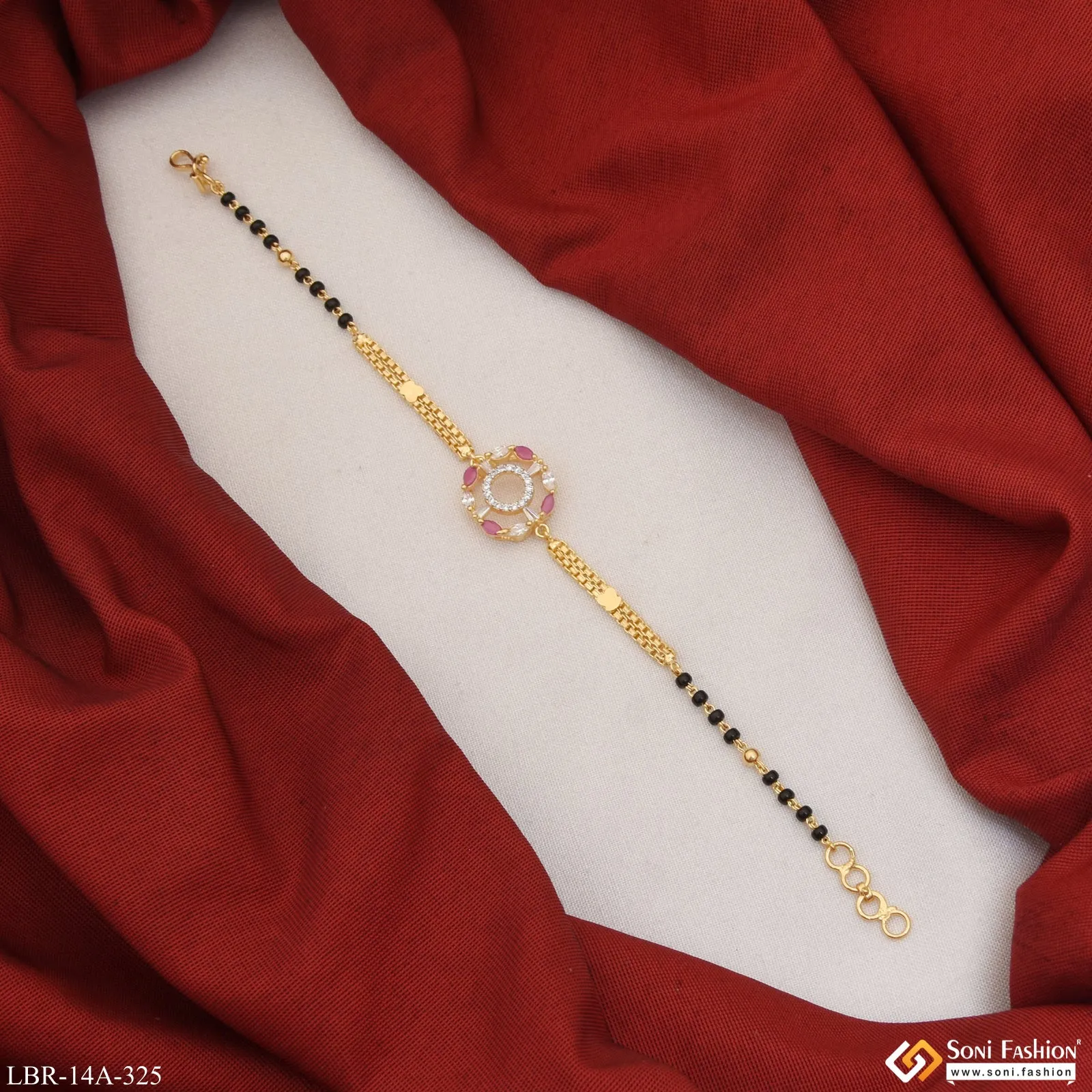 1 Gram Gold Plated Eye-Catching Design Mangalsutra Bracelet for Women - Style A325