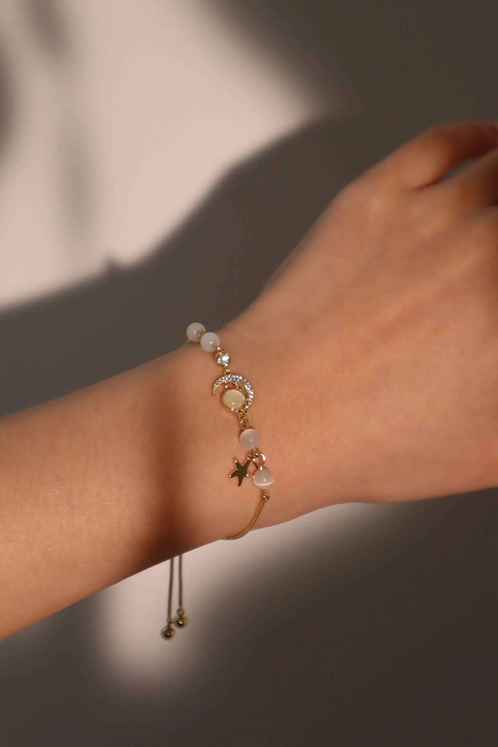 14K Real Gold Plated Moonlight Moon Bracelet