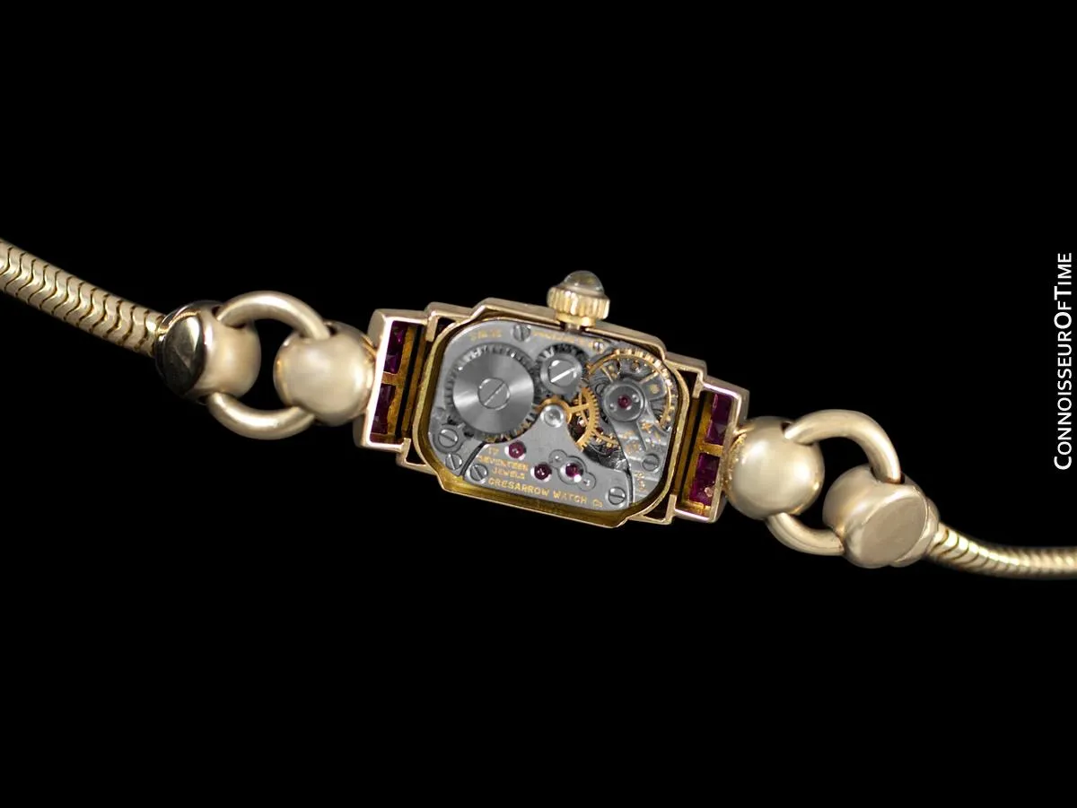 1940's Tiffany & Co. Ladies Vintage Watch - 14K Gold with Diamonds & Rubies