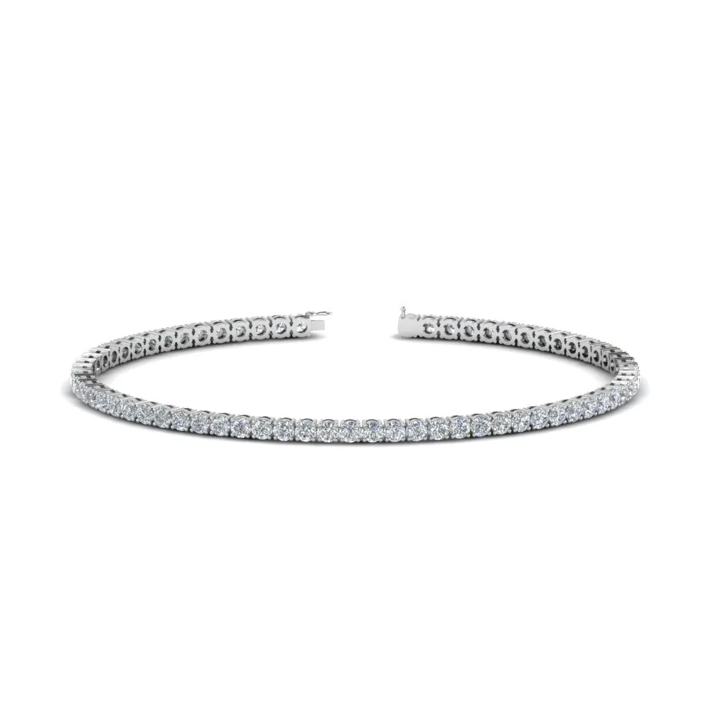 2 To 15 Carat Lab Diamond Tennis Bracelet For Women 14K Gold