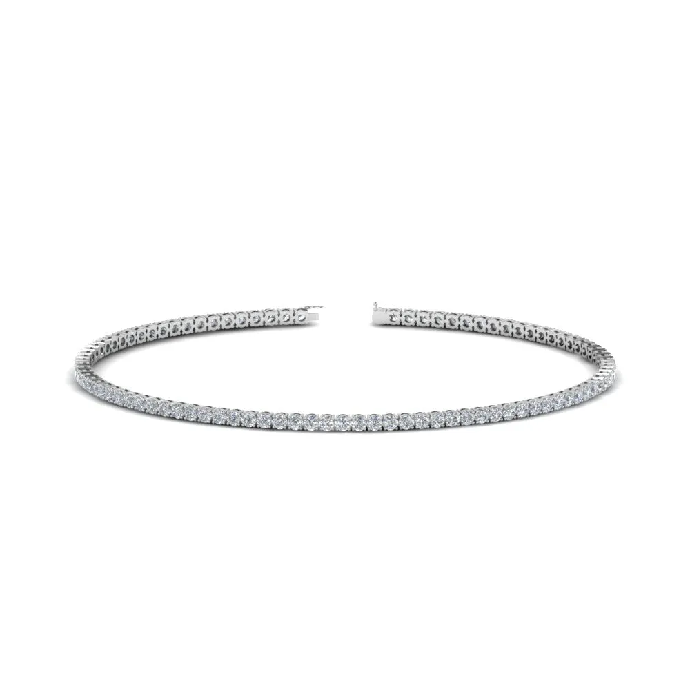 2 To 15 Carat Lab Diamond Tennis Bracelet For Women 14K Gold