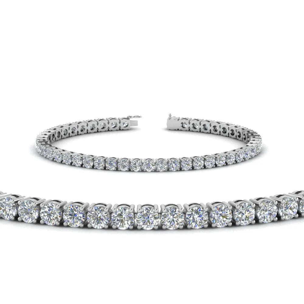 2 To 15 Carat Lab Diamond Tennis Bracelet For Women 14K Gold