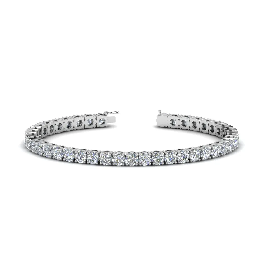 2 To 15 Carat Lab Diamond Tennis Bracelet For Women 14K Gold