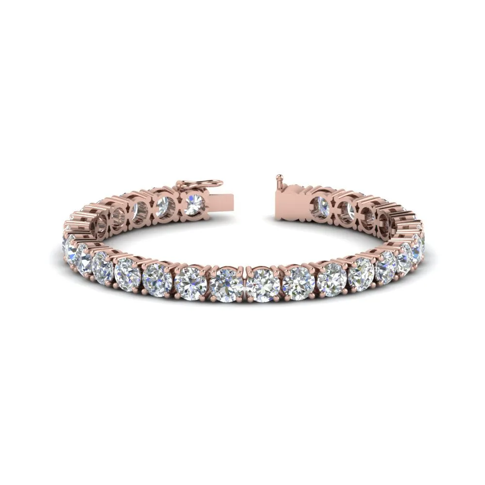 2 To 15 Carat Lab Diamond Tennis Bracelet For Women 14K Gold