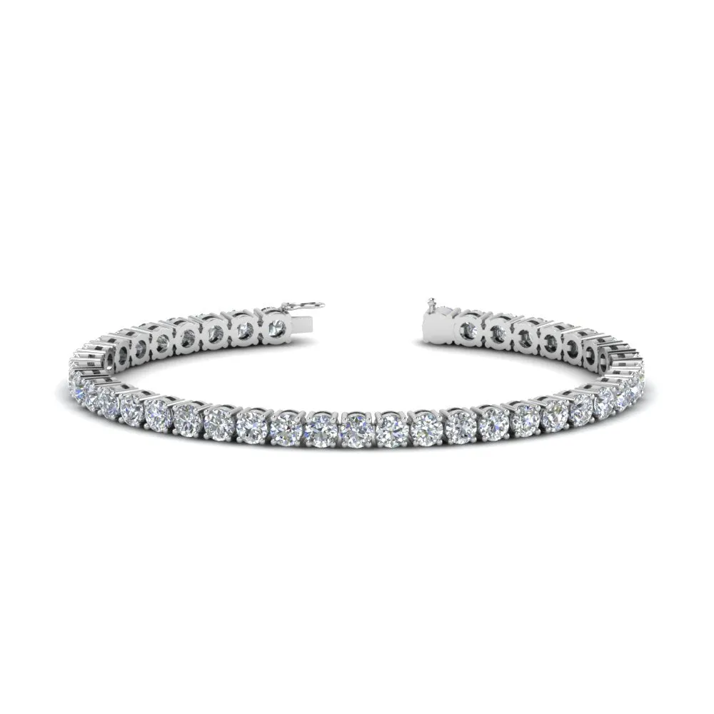 2 To 15 Carat Lab Diamond Tennis Bracelet For Women 14K Gold