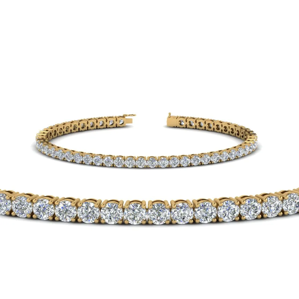 2 To 15 Carat Lab Diamond Tennis Bracelet For Women 14K Gold