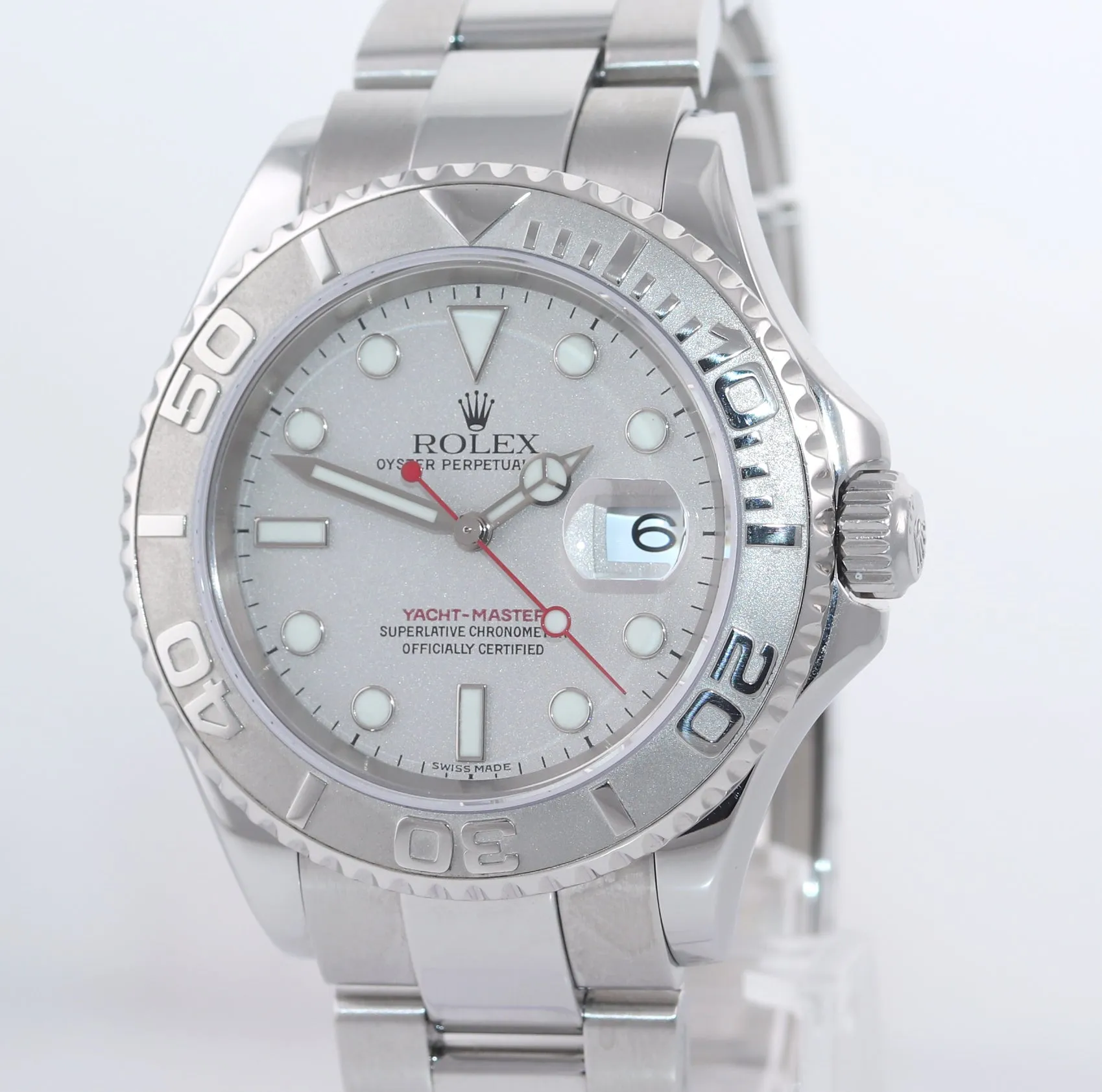 2004 Rolex Yacht-Master 16622 Steel Platinum Bezel Oyster 40mm Watch Box