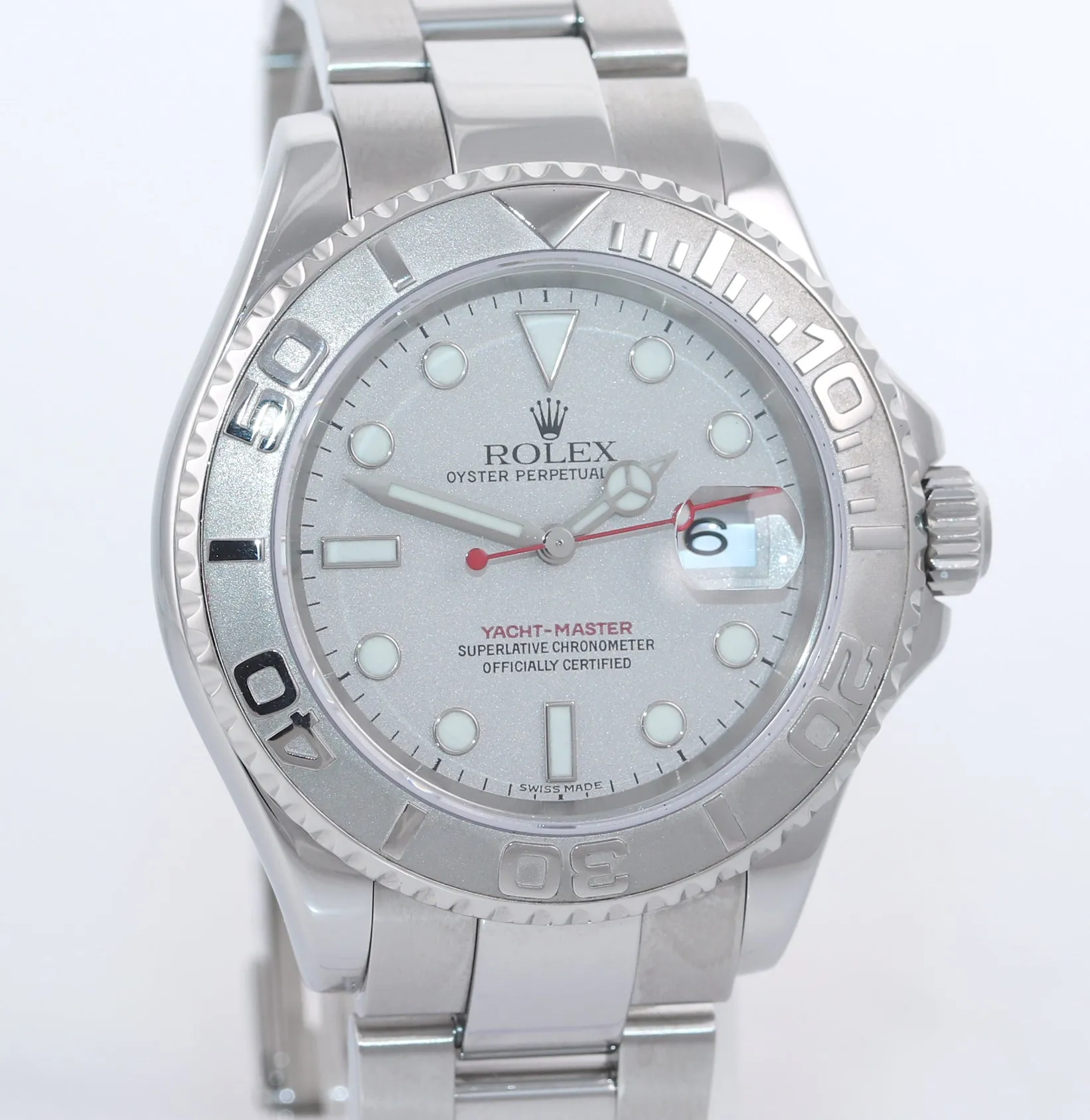 2004 Rolex Yacht-Master 16622 Steel Platinum Bezel Oyster 40mm Watch Box