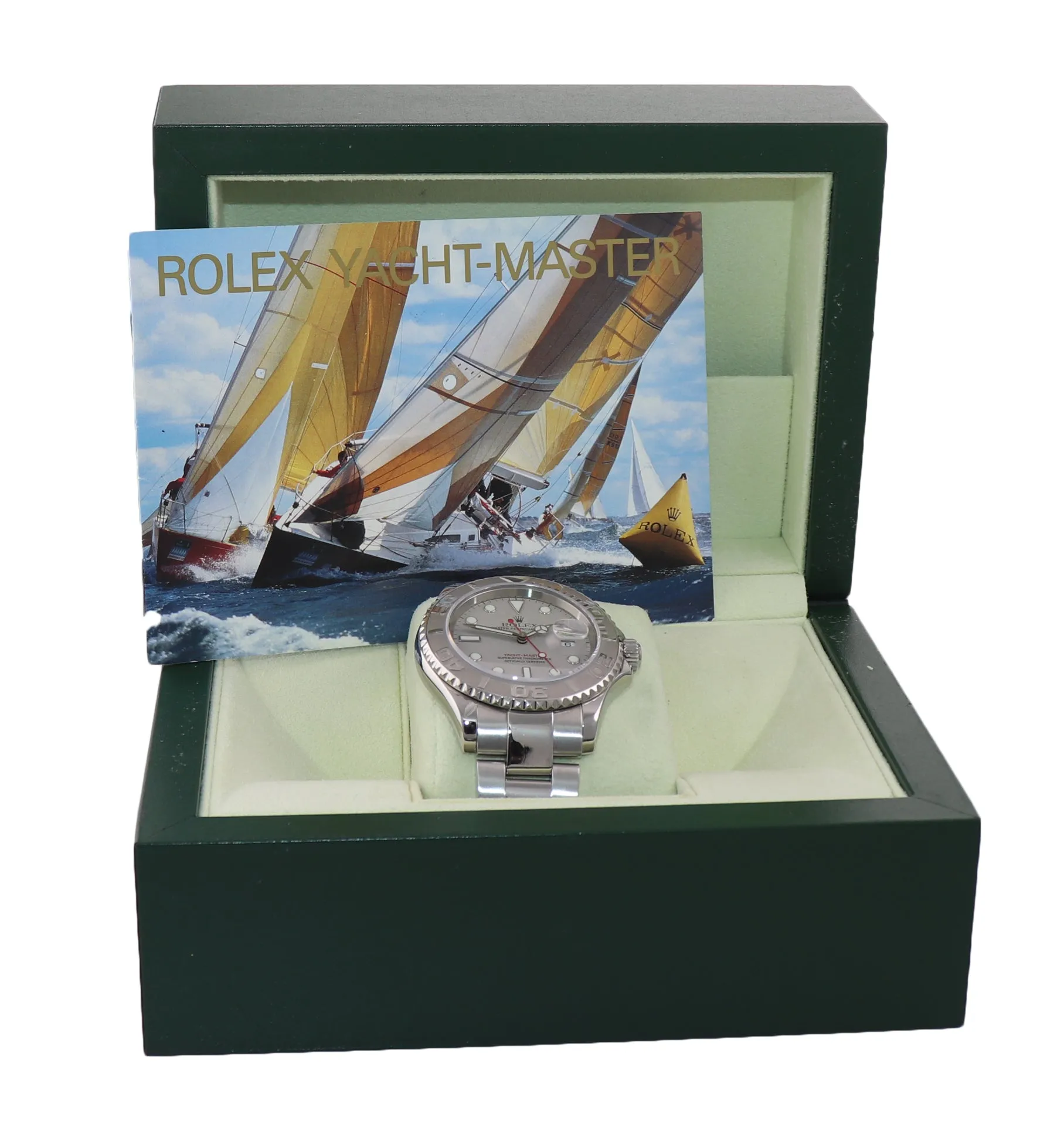 2004 Rolex Yacht-Master 16622 Steel Platinum Bezel Oyster 40mm Watch Box