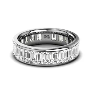 4.00-7.00 CT Emerald Cut Diamonds - Eternity Ring