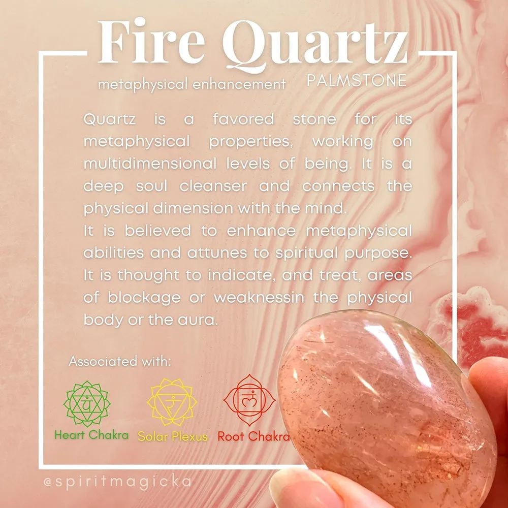 $8 Fire Quartz Palmstone 1-Day-Flash-Sale