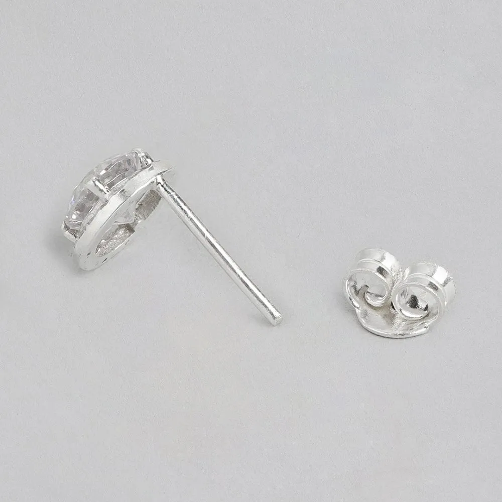 92.5 Silver Whirl Stud Earrings