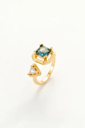 Adjustable Zircon Gold Ring