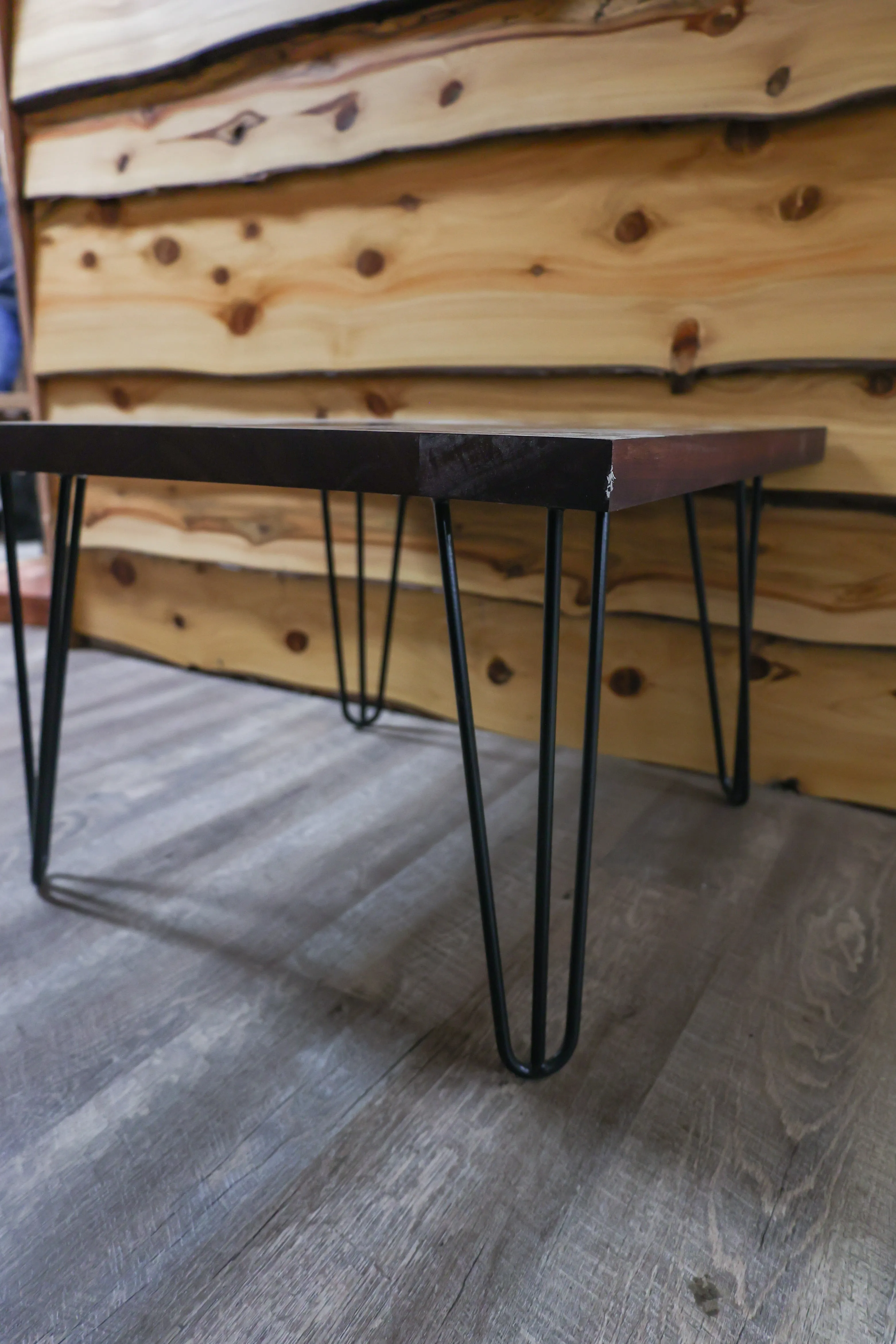 African Padauk Spiral Table