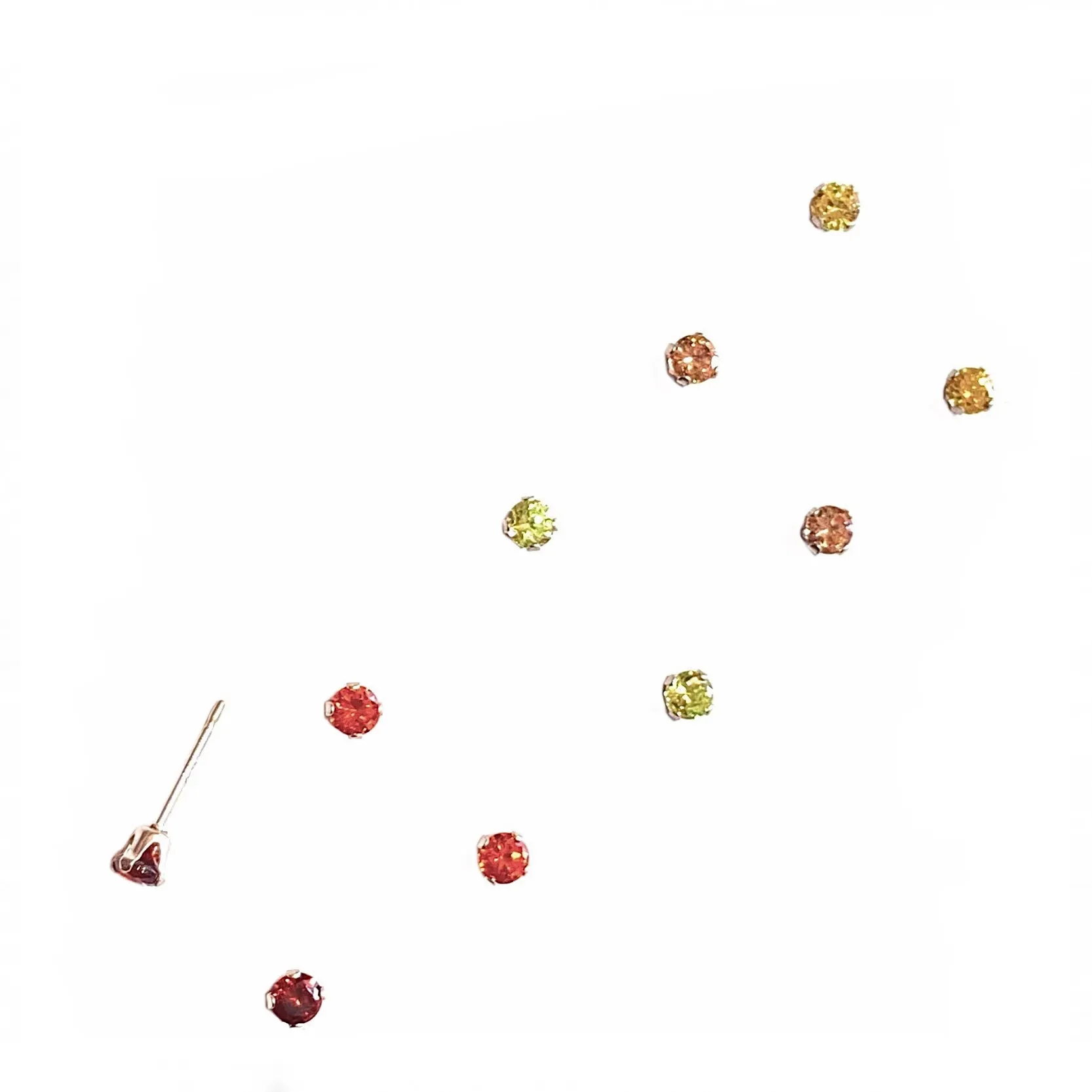 Amy Tiny Birthstone 2.5mm Studs