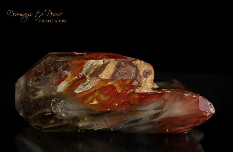 Angel Phantom Amphibole Quartz Crystal