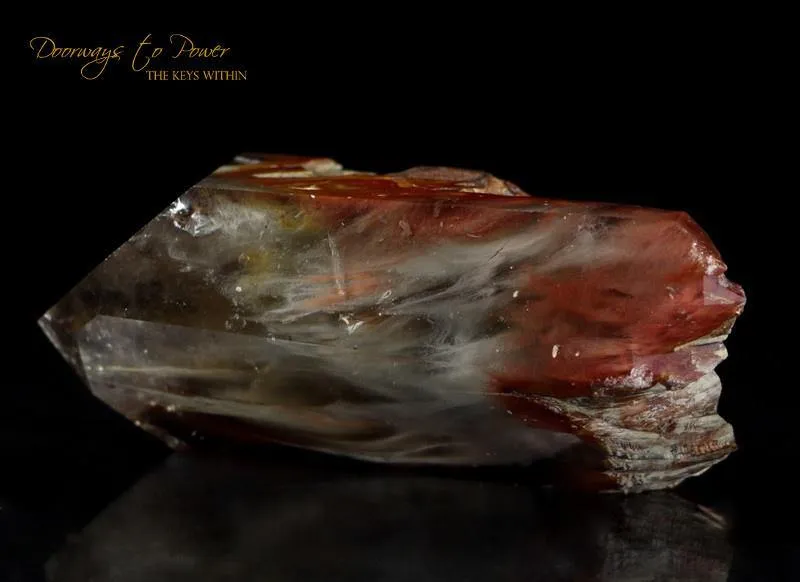 Angel Phantom Amphibole Quartz Crystal