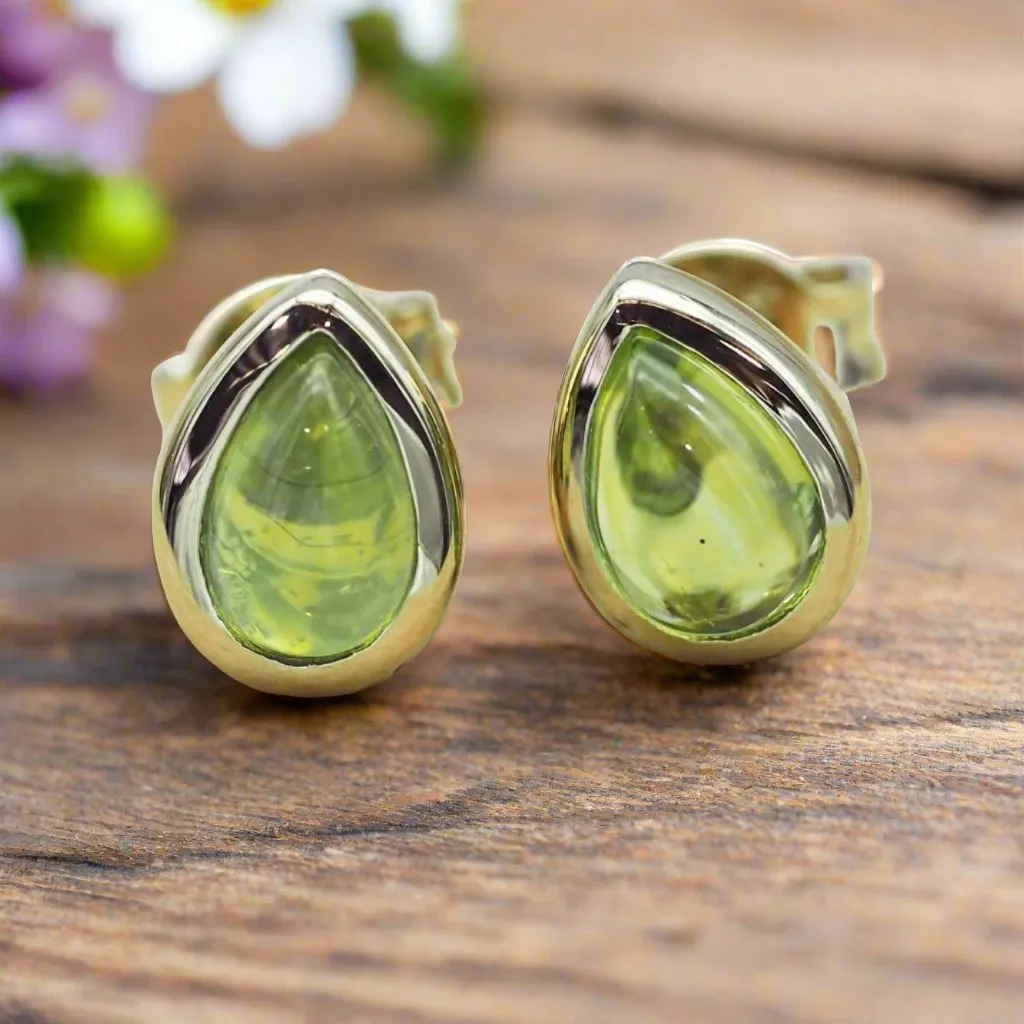 August Birthstone Earrings - Peridot