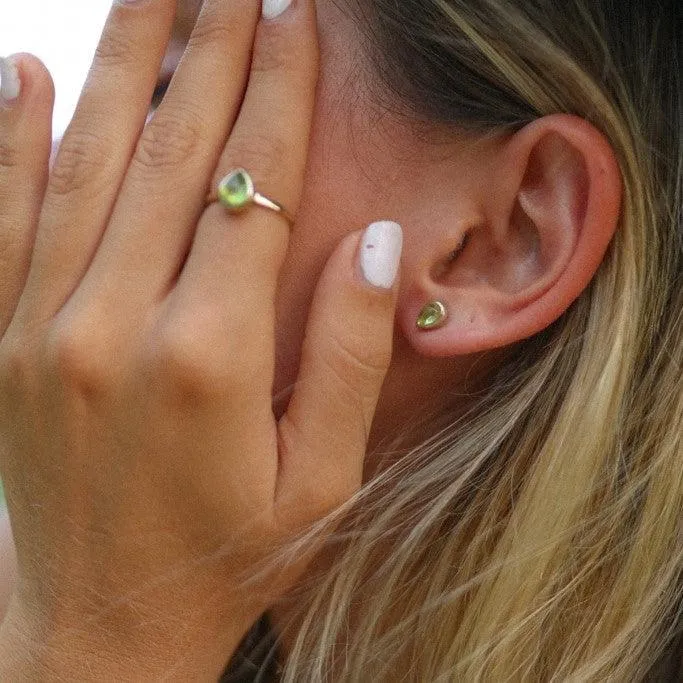 August Birthstone Earrings - Peridot