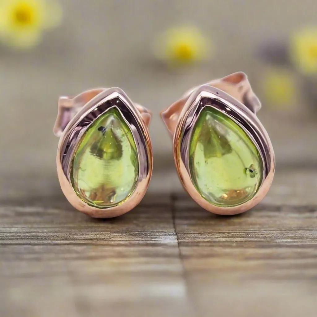 August Birthstone Earrings - Peridot