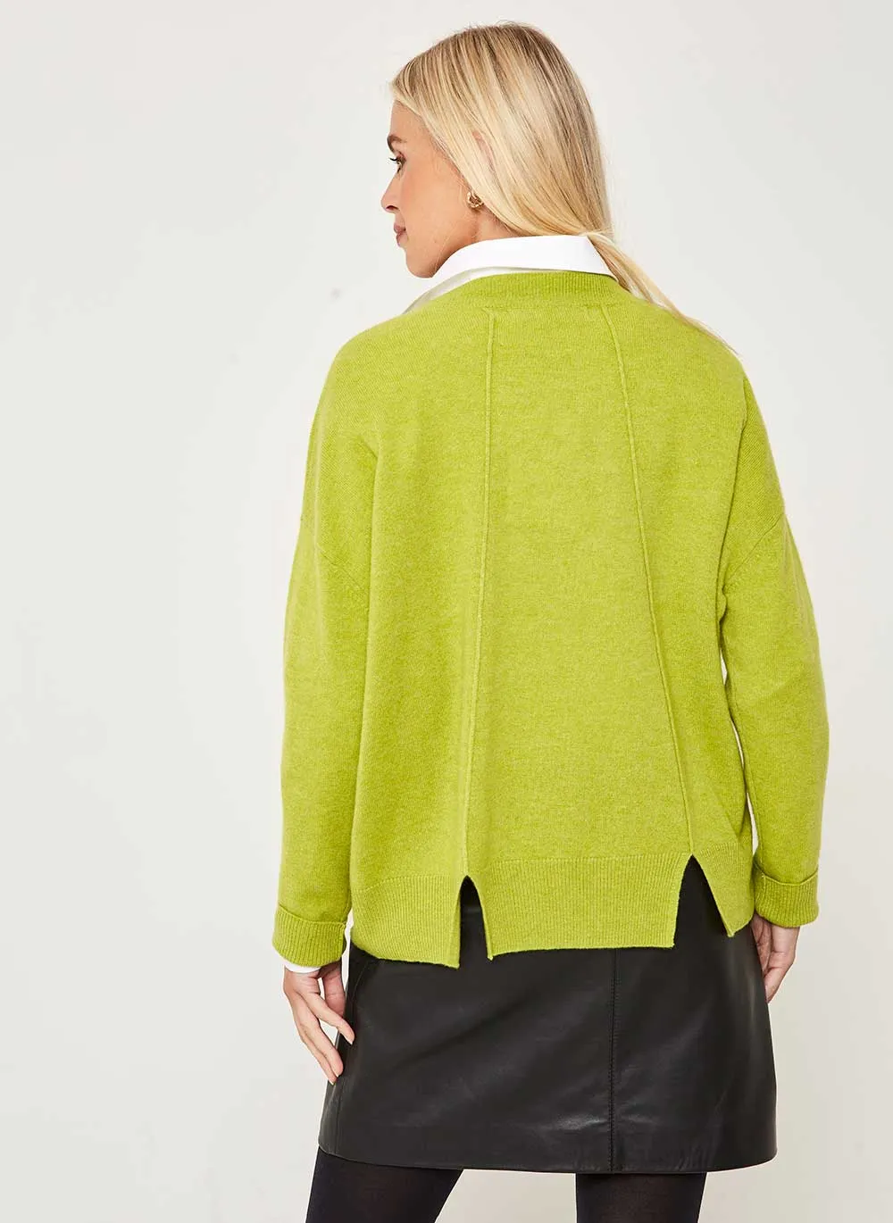 Ava Relaxed Cashmere Jumper - Peridot