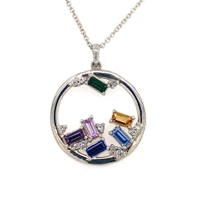 Beeghly & Co. Silver Multi Birthstone Necklace 86994