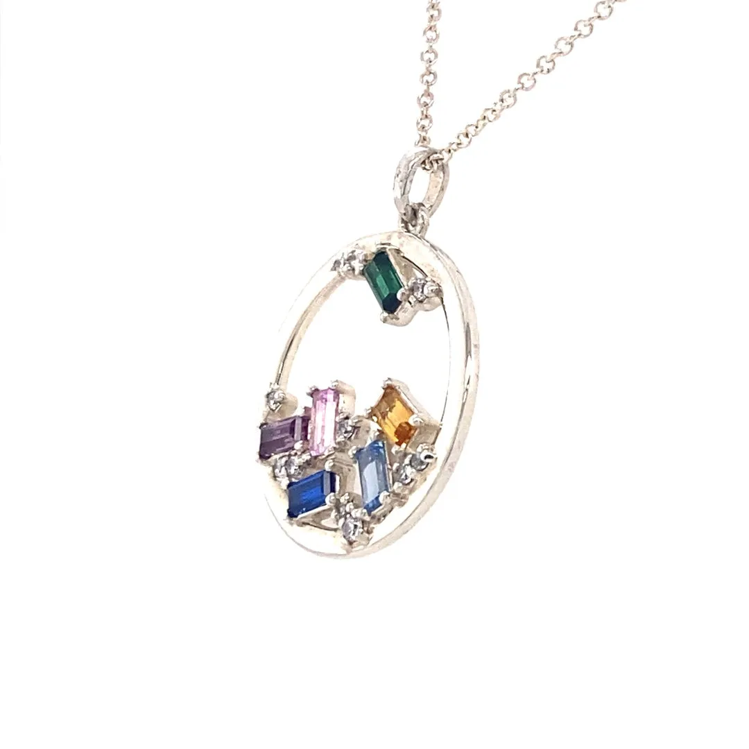 Beeghly & Co. Silver Multi Birthstone Necklace 86994