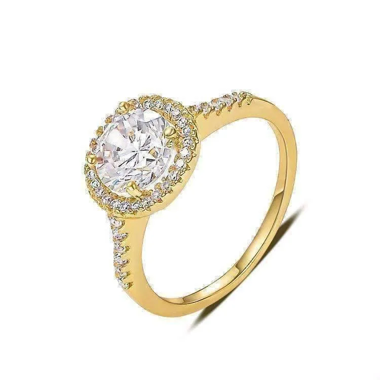 Bella Luna Round Halo 2 CT Austrian Crystal Ring