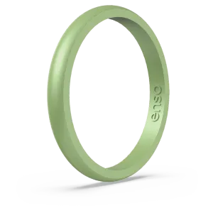 Birthstone Classic Halo Silicone Ring - Peridot