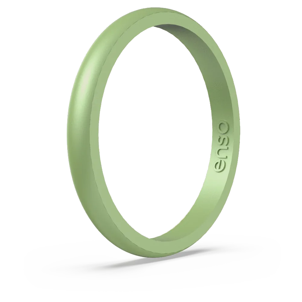 Birthstone Classic Halo Silicone Ring - Peridot