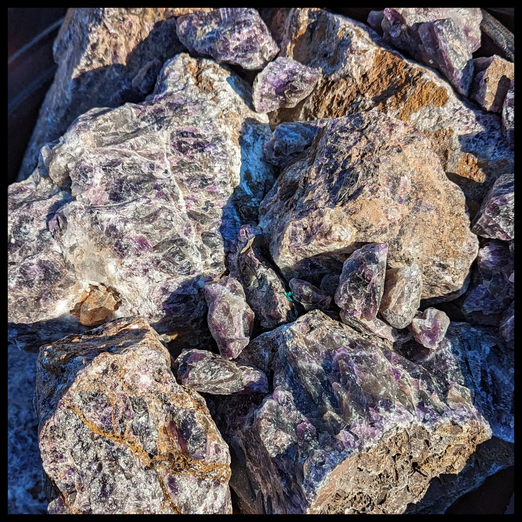 Chevron Amethyst, Morocco, Rough Rock, per lb