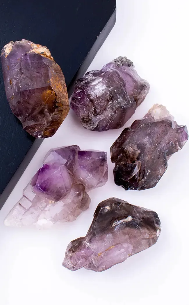 Chiredzi Amethyst Smoky Elestial Quartz Scepter Crystals