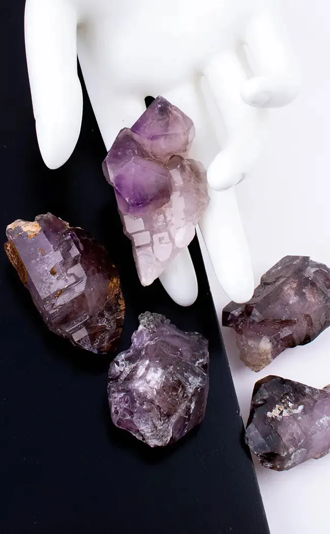 Chiredzi Amethyst Smoky Elestial Quartz Scepter Crystals