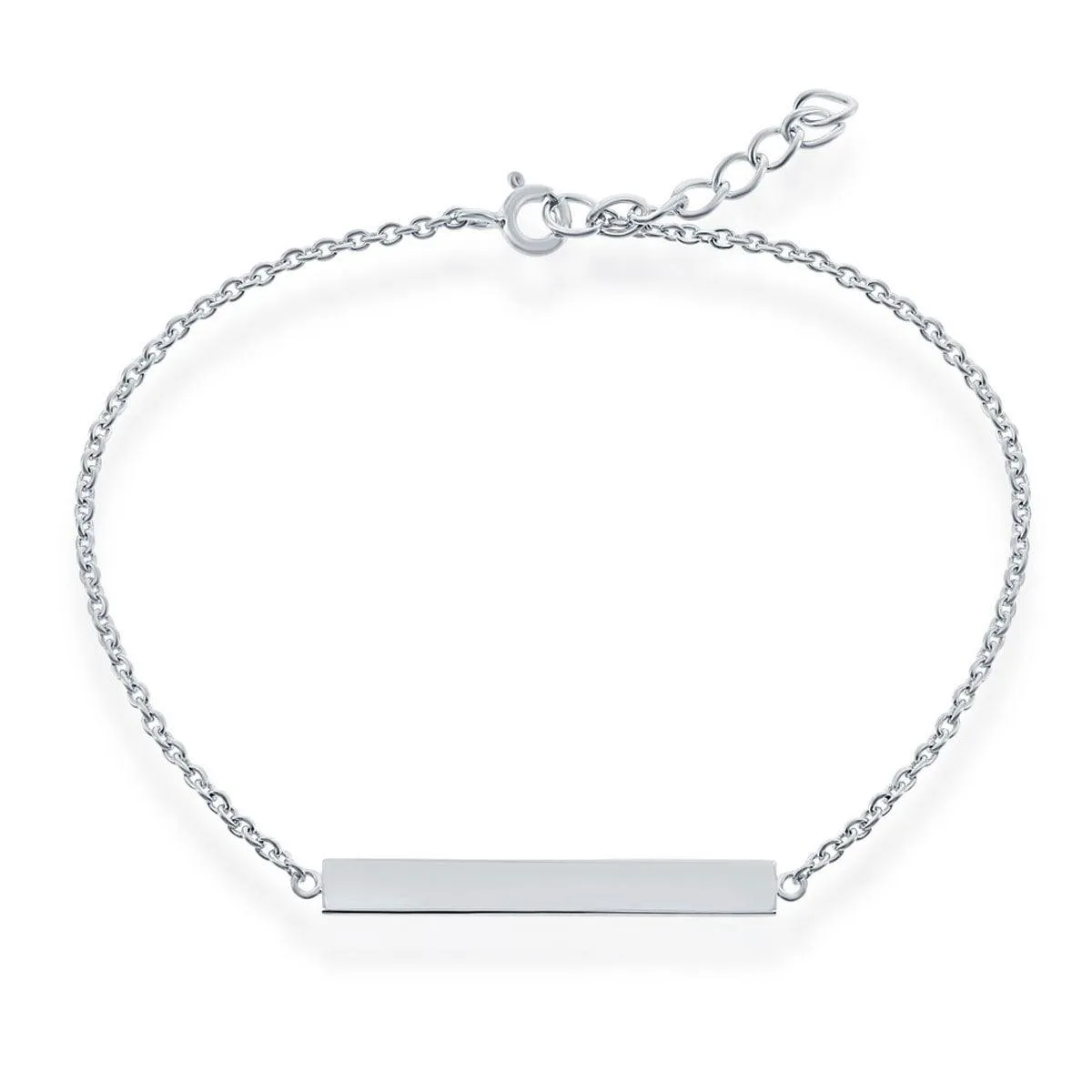 Classic Women's Bracelet - Sterling Silver Bar ID | S-4944