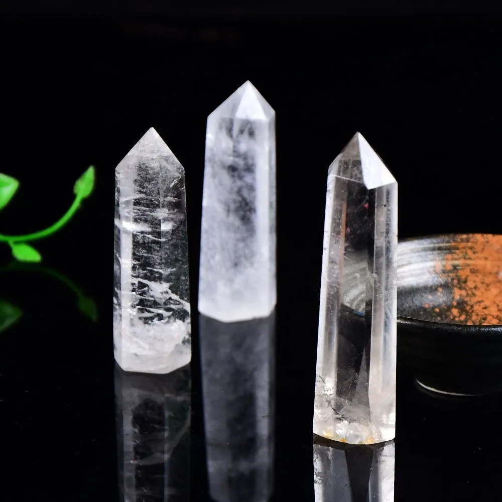 Clear Quartz Crystal Point -  Raw Quartz Point Crystal - Crystal Quartz - Large Clear Quartz Crystal Tower - Quartz Crystal Point Obelisk