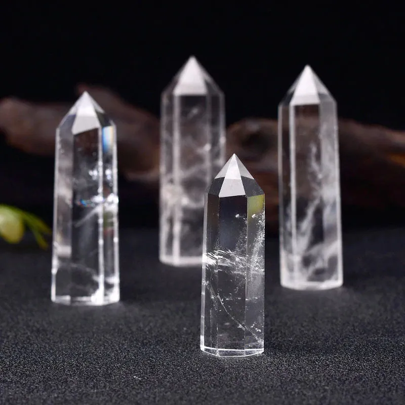 Clear Quartz Crystal Point -  Raw Quartz Point Crystal - Crystal Quartz - Large Clear Quartz Crystal Tower - Quartz Crystal Point Obelisk