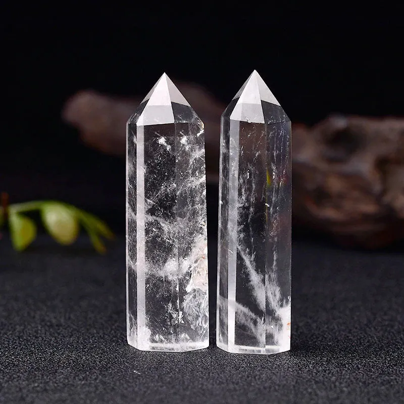 Clear Quartz Crystal Point -  Raw Quartz Point Crystal - Crystal Quartz - Large Clear Quartz Crystal Tower - Quartz Crystal Point Obelisk