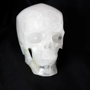 Clear Quartz Skull 12 Inch Carving