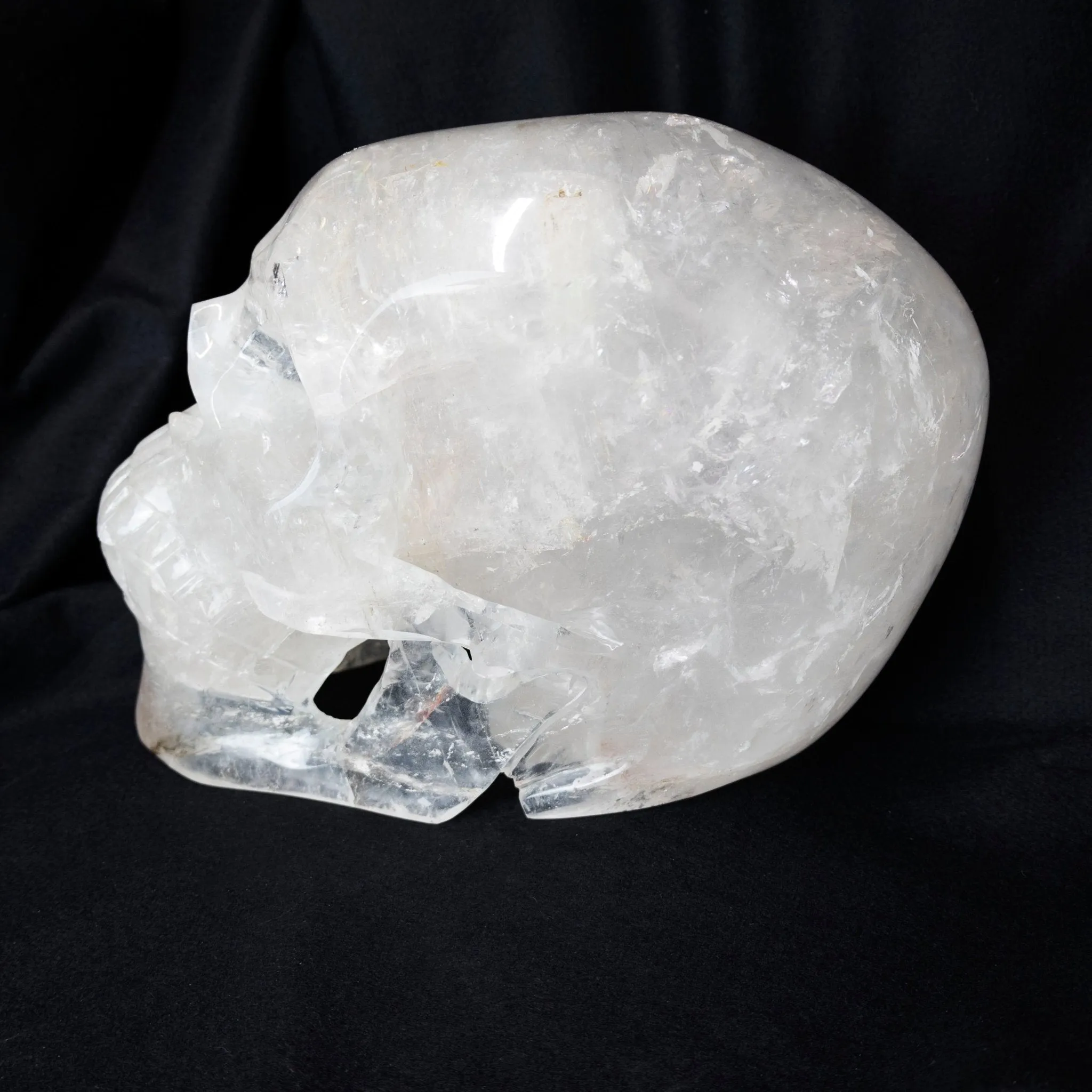 Clear Quartz Skull 15 Inch Carving