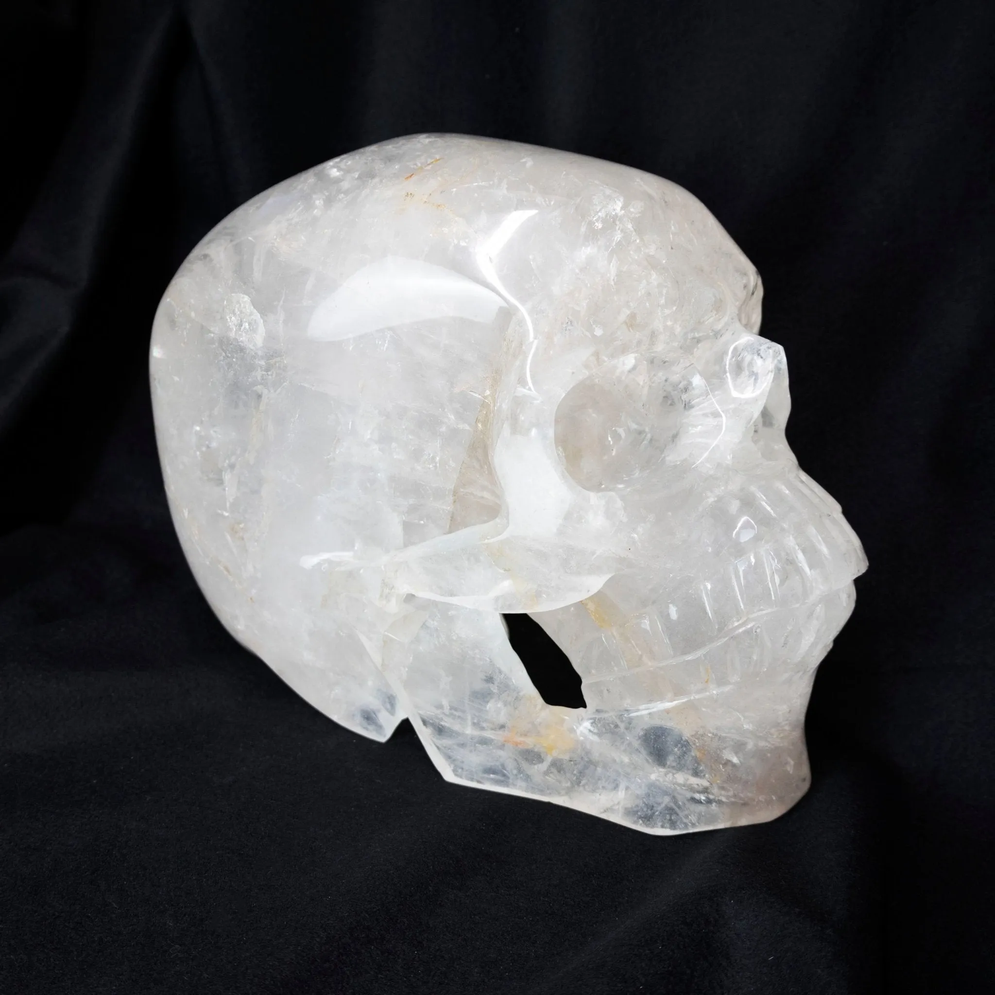 Clear Quartz Skull 15 Inch Carving