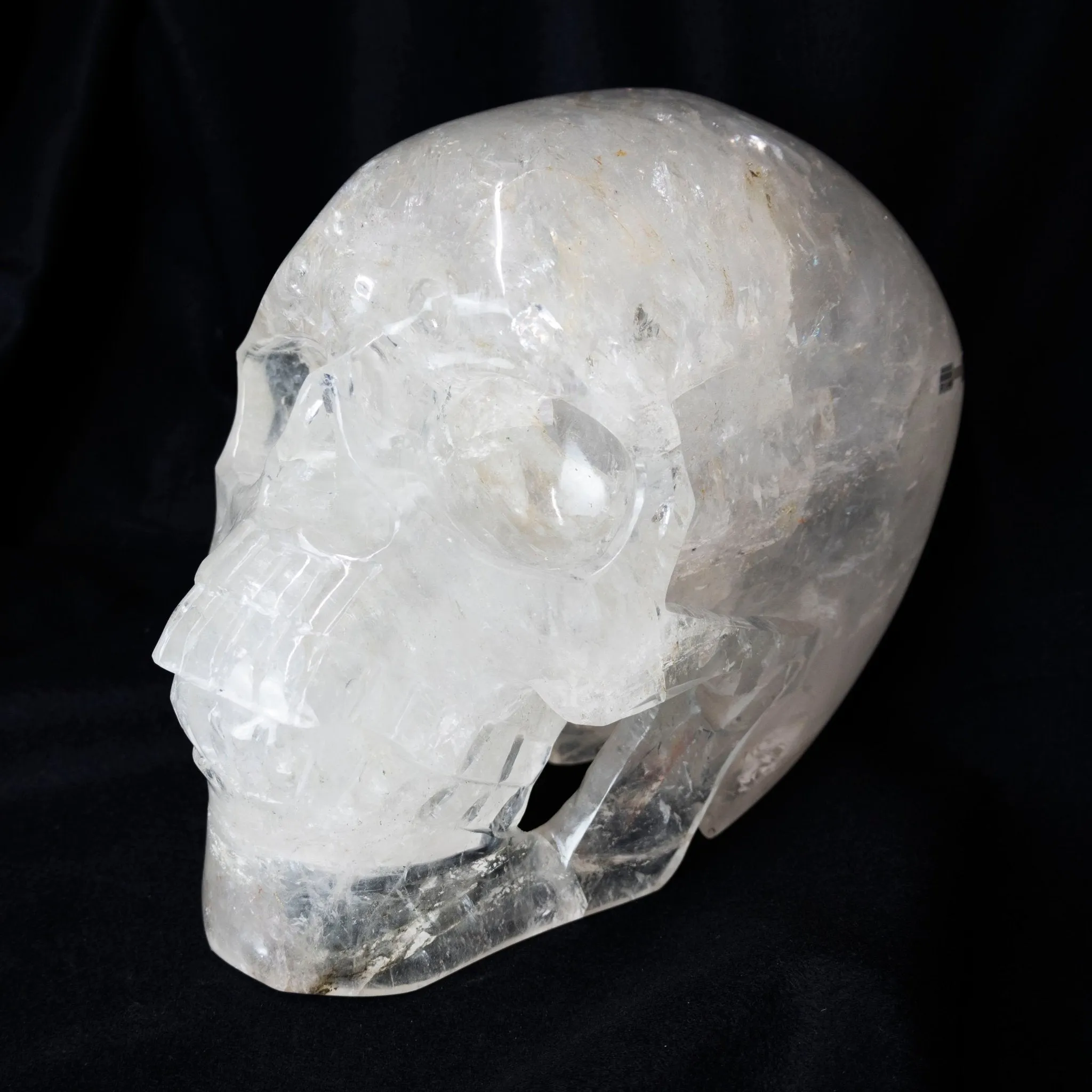 Clear Quartz Skull 15 Inch Carving