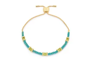 Delight Peridot & Turquoise Gold Bracelet