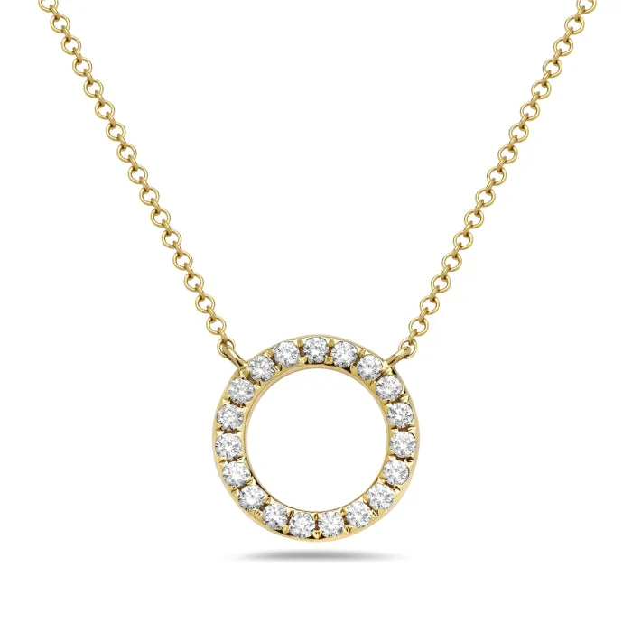 Diamond Dainty Circle of Life Necklace