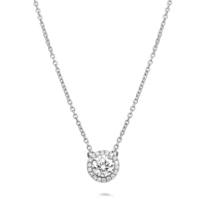 Diamond Halo Pendant Necklace