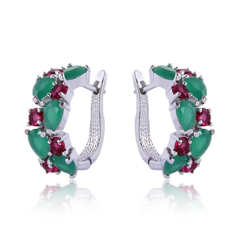 Elegant and Luxurious Zirconia Crystal Hoop Earrings