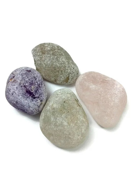 Ema Egg Window Stone | Amethyst, Smoky, Clear & Rose Quartz Seer Stone