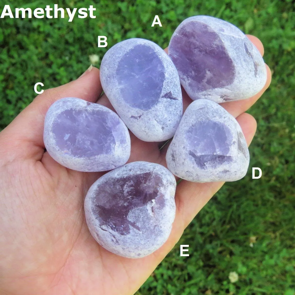 Ema Egg Window Stone | Amethyst, Smoky, Clear & Rose Quartz Seer Stone