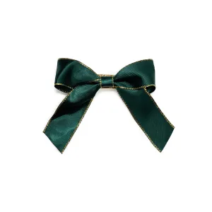 Emerald Coquette Christmas Bow Clip