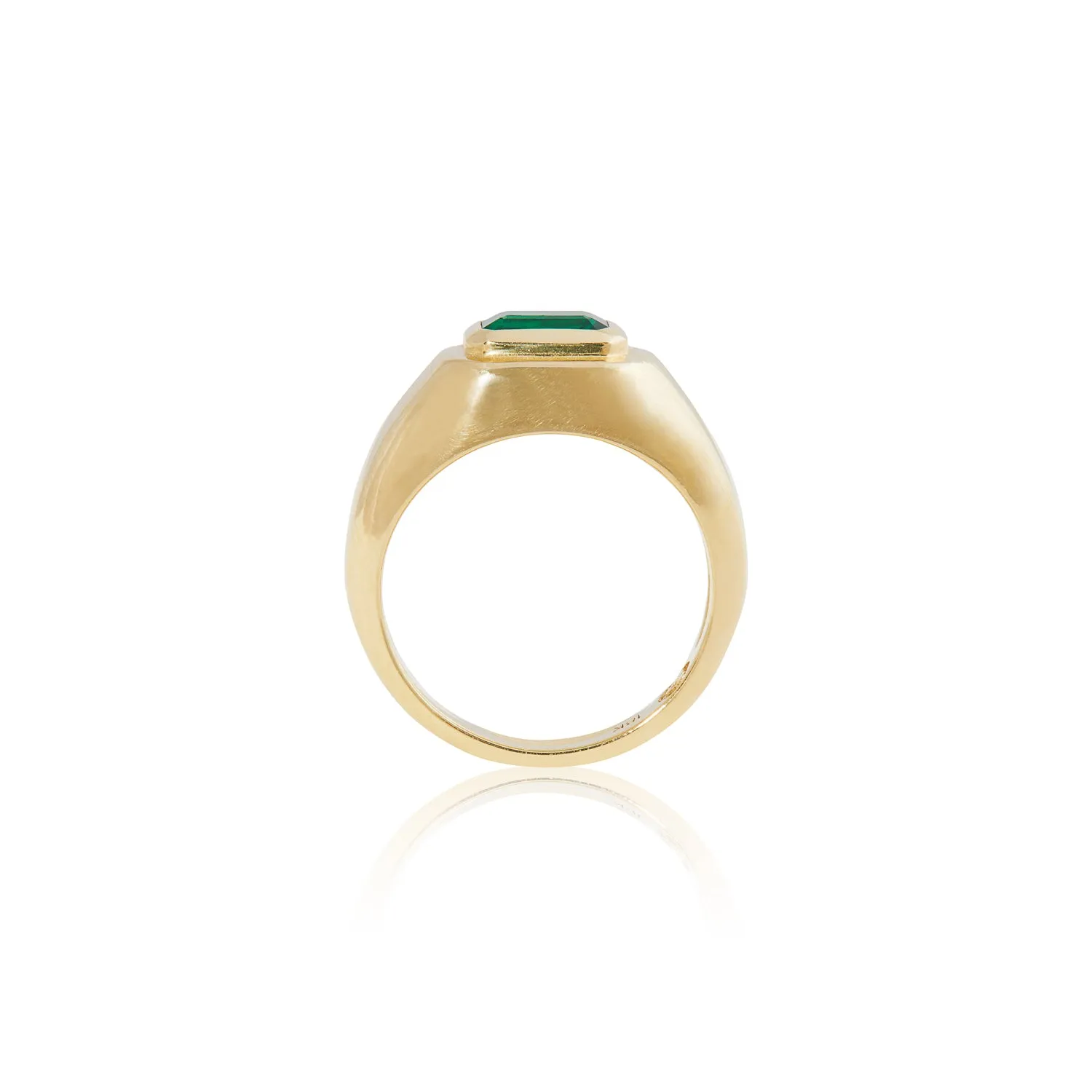 EMERALD CUT DOME RING