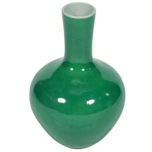 Emerald Green Globular Vase Medium